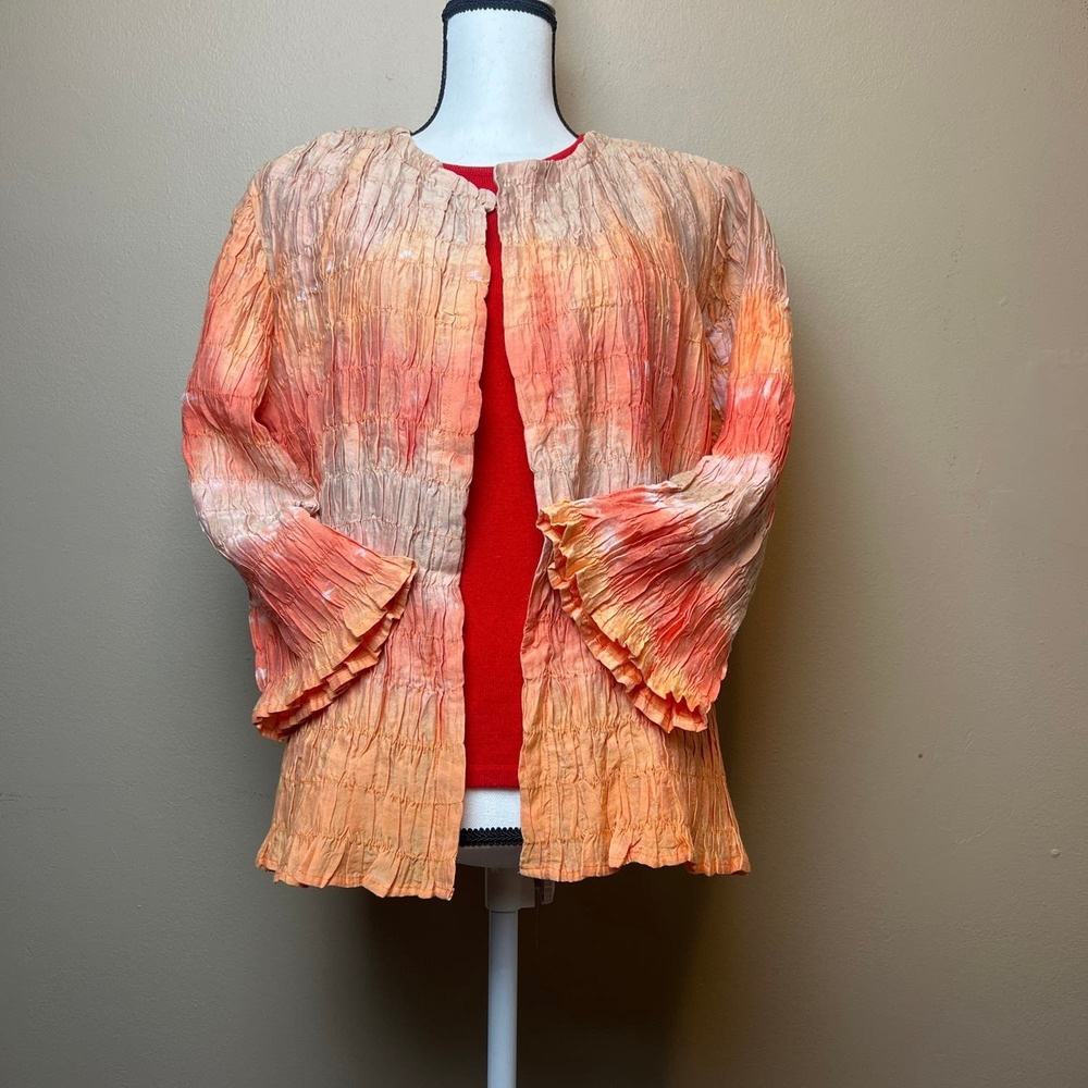 SALE!!!! Chico’s Orange Jacket size 2 no buttons US size 10-12